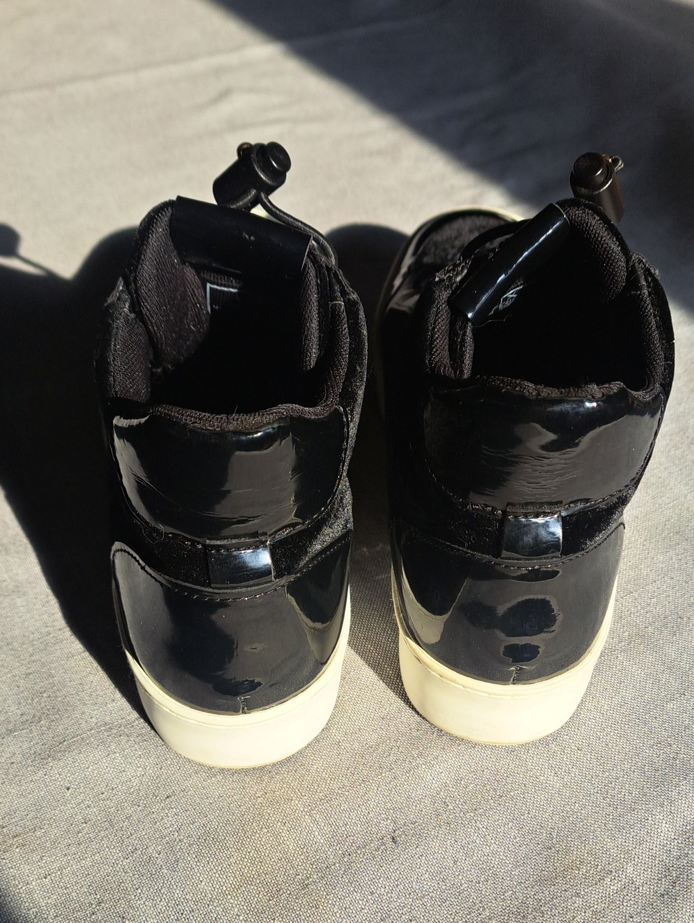 Giorgio Armani Black Velvet Sneakers - Picture 4 of 8